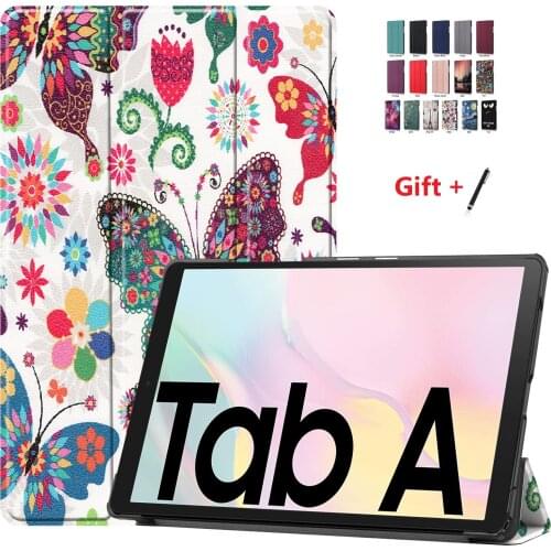 3-Folding Tablet Cover for Samsung Galaxy Tab A7 10.4 inch 2020 Smart Magnetic Protective Case for SM-T500 SM-T505 with Film+Pen
