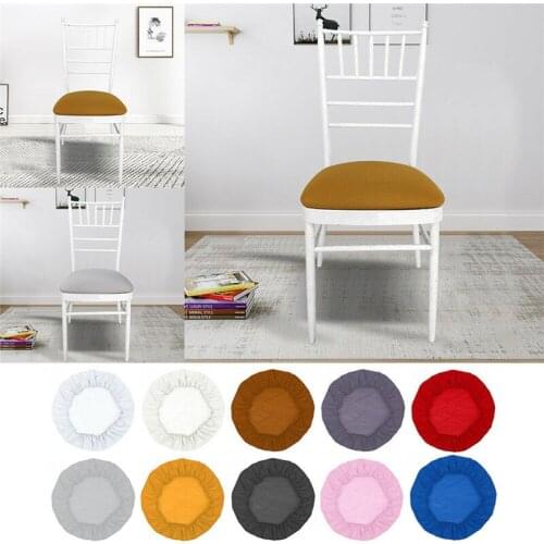 New 2019 Round Elastic Chair Cover Bar Stool Cover Elastic Seat Cover Home Chair Slipcover Round Chair Bar Stool