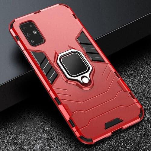 For Samsung Galaxy S20 S20 Ultra 5G Cases Armor PC Cover Metal Ring Holder Phone Case For Samsung S20+ Plus Cover Durable Bumper