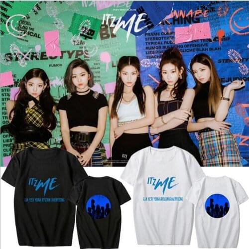 Kpop ITZY unisex T-shirt IT'z ME printing casual tee men and women short sleeve t shirt summer top