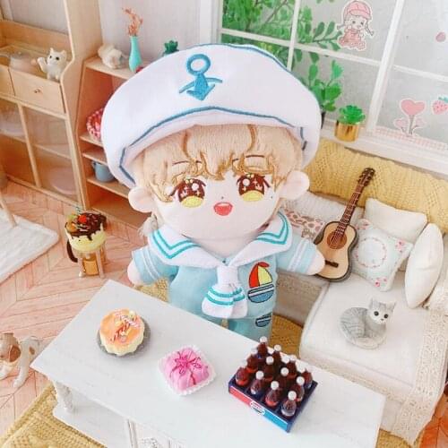 Star Human-shaped Plush Toy Clothing Toy Baby Wear 20 Cm Cotton Doll Cai Xukun Plush Doll Clothing Christmas Gifts