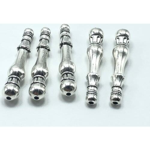 JunKang 10pcs Muslim antique silver prayer beads jewelry making DIY handmade Pendant connector