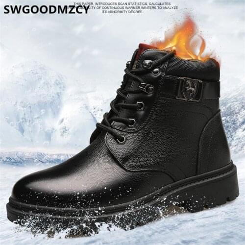 Leather Boots Men Ankle Boots Men Winter Shoes Men Snow Boots Shoes+male Zapatos De Hombre Chaussure Homme Erkek Ayakkabi