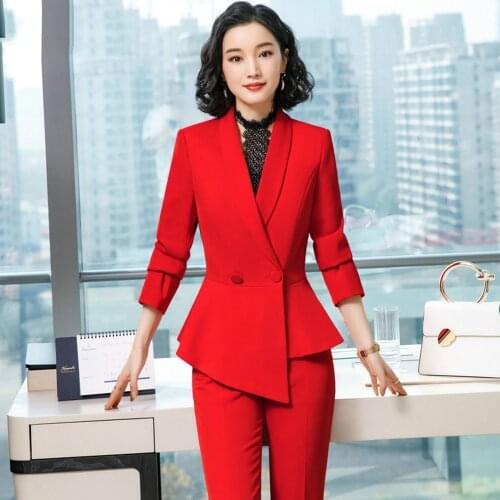 LSHITT Women's Business Trouser Suits