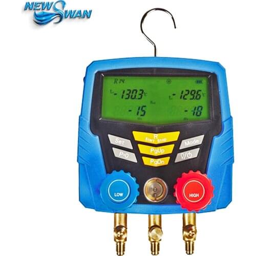 HS-350A Digital Refrigerant Pressure Gauge Manometer Automobile Air Condition Charging Scale Recycling Tool Machine Manifolds
