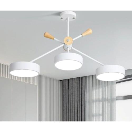 Nordic minimalist style chandelier modern LED creative three-head loft apartment small living room dining room bedroom lighting