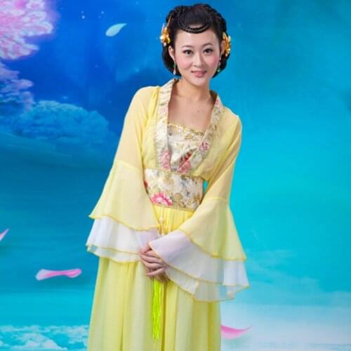 2016 New Female Chinese Folk Costume Fairy Cosply Costume Chinese Ancient Princess Dress Women Hanfu Elegant Chiffon Clothing 89