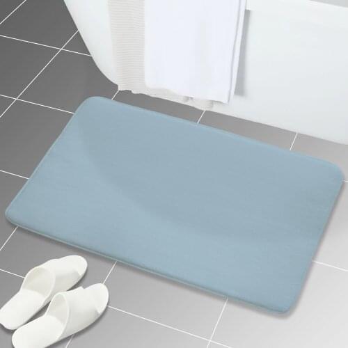 Solid Color Flannel Mat Memory Foam Bathroom Bathtub Non-slip Carpet Aisle Doorway Rug