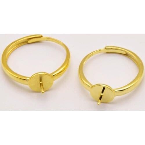 1 Pcs/Lot 7mm 925 Sterling Silver Open Rings Ring Rest Flat Head Diy Supplies Accessories For Making Rings Supplies JA0094