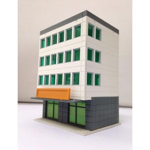 Outland Models Colored Modern City Building 4-Story Office White N Scale Railway