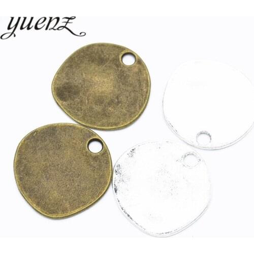 10 pcs Charms Antique Bronze round metal pendant DIY Jewelry Making 26*26mm B151