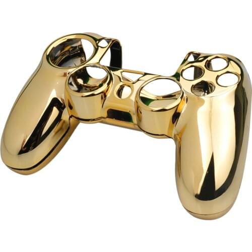 Full Case Gold Plating Gaming Controller Shell Cover Replacement for PS4 Gaming Controller Accessory for PS4
