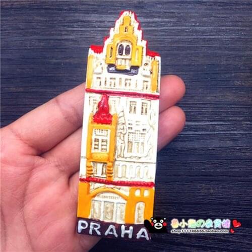 Praha Prague, Czech 3D Resin Fridge Magnets Tourist Souvenir Home Decoration Refrigerator Magnetic Stickers
