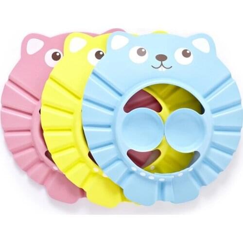 1pc Adjustable Baby Shower Hat Toddler Kids Shampoo Bathing Shower Cap Head Wash Hair Shield Direct Sun Visor Caps for Baby Care