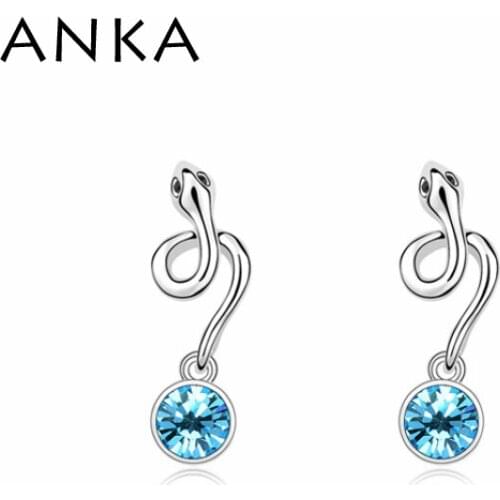 Snake Earrings Brincos Rushed Top Fashion Earrings For Women Brinco 2020 Brand Ladys Elegant Snake Crystal Pendant #99267