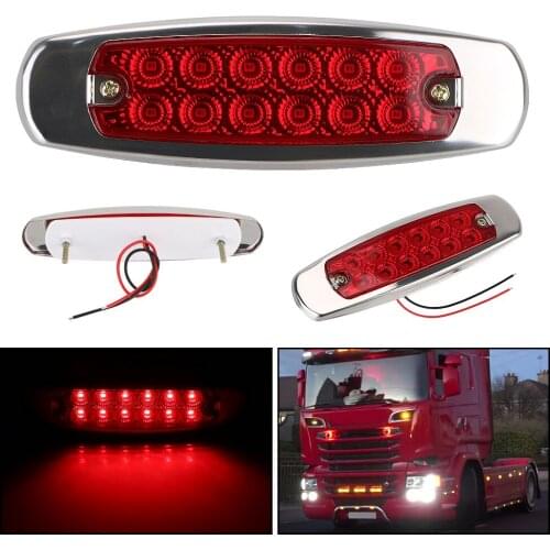 Fish Shape Marker Rear Lights Signal Light Warning Light 12 LED Waterproof Heavy Truck Side Lamp