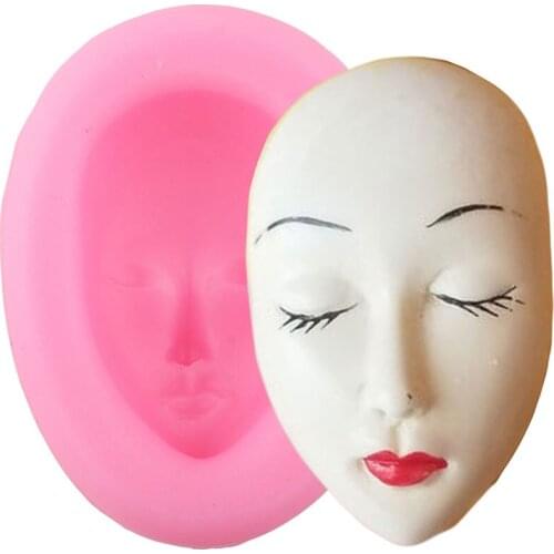 3D Human Face Silicone Molds Chocolate Candy Clay Mold Cake Decoration Tools Soap Candle Moulds Fondant Cake Decorating Tools