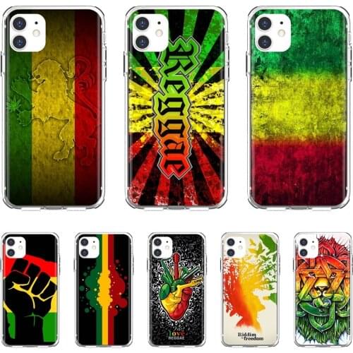 For Samsung Galaxy A12 A31 A41 A51 A71 A20e A21s M30 A10 A30 A40 A50 A60 A70 Silicone Case Reggae-Red-Gold-Green-Jamaican-music