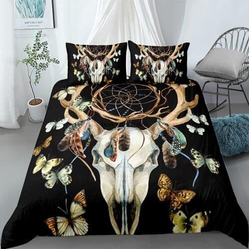 Modern Bohemian Dream Catcher Pattern Bedding Set Colored Down Quilt Cover Pillowcase 3D Digital Print Home Textile