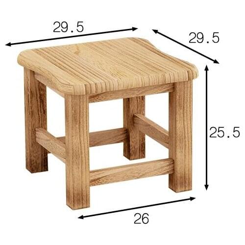 29.5*29.5*25.5cm Solid Wood Stool Children Shoes Stool Sofa Foot Stool
