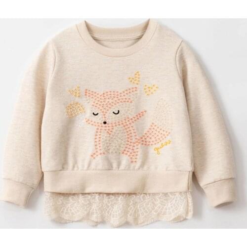 Infant Babe Toddler Kids Girls Sweater Hoodies Brand New 2021 Baby Girl Clothes Terry Cotton Children Fleeces Sweatshirts Blouse