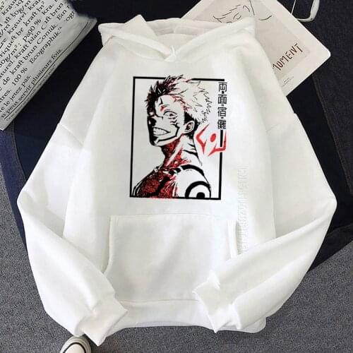 Anime Jujutsu Kaisen Hoodie Pullovers Loose Long Sleeves Unisex Oversized Hoodie Men Womens Japanese Crewneck Streetwear