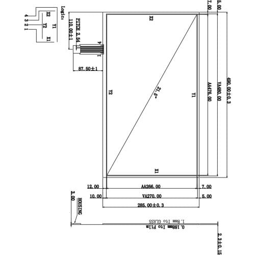 21.5 Inch Resistive Touch Screen Panel 490mmx285mm 4 Wire USB Kit For 21.5" Monitor