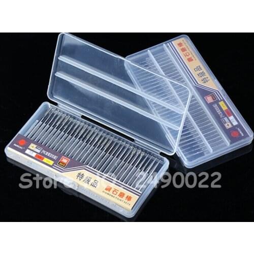 30pcs/Set Diamond Dremel Rotary Tool Drill Bit Dremel Engraving Parts 2.35/3mm Shank Grinding Needles Polishing Needle