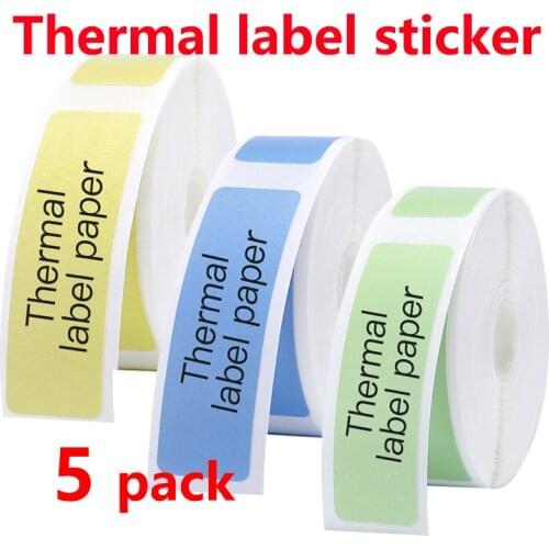 5Rolls d11 label paper thermal sticker paper phomemos self-adhesive labels rolling paper niimbot d11 thermal transfer paper