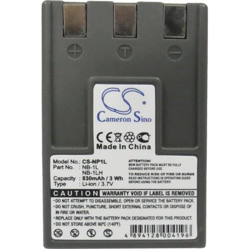 Cameron Sino 830mAh Battery NB-1L for Canon Digital IXUS 200a,IXUS 300,IXUS 300a,IXUS 320,IXUS 330,IXUS 400,IXUS 430,IXUS 500