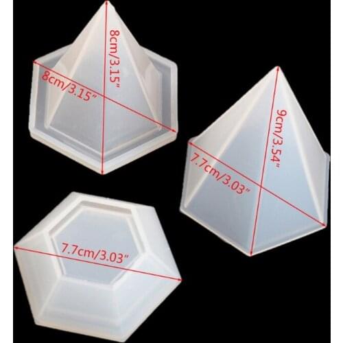 Diamond Box Resin Mold with Lids Storage Silicone Resin Casting Molds Art Crafts