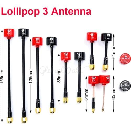 FPV 5.8Ghz Lollipop 3 2.3dBi RHCP Antenna Directional high gain 5.8G Antenna SMA RP-SMA MMCX UFL For Transmitter RC Racing Drone