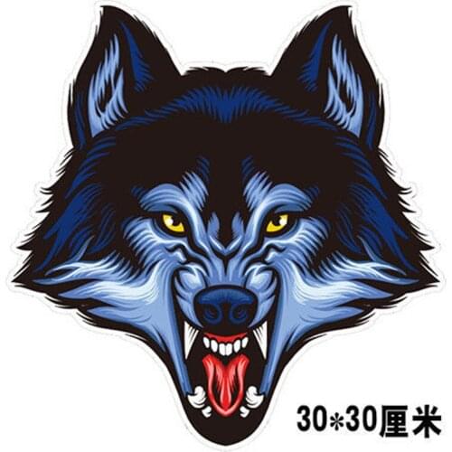 Automotive vinyl stickers auto parts super sales,reflective wolf head, car window decoration for Ferrari car All models are