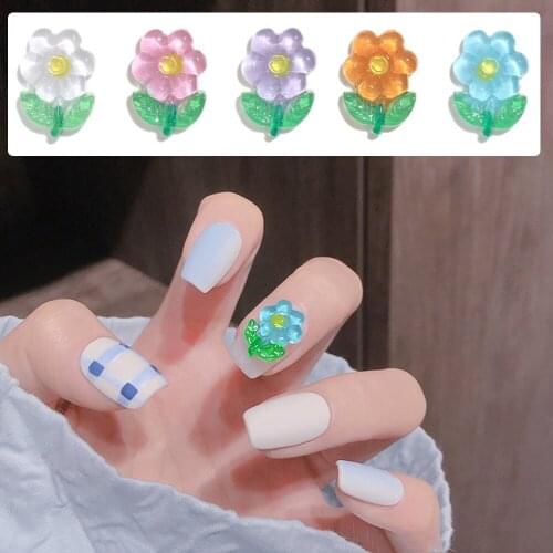 Shiny Cute Crystal Flower DIY Nail Ornament Nail Jewelry 3D Nail Art Decoration