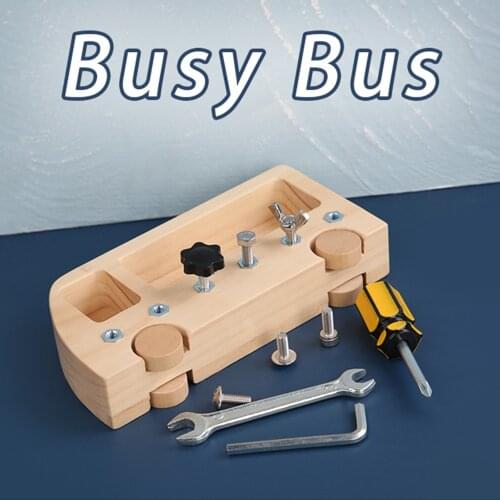 Montessori Wooden Screwing Driver Board Educational Learning Toy Workbench Practical Basic Life Skills Nuts Screw Bolts Set New