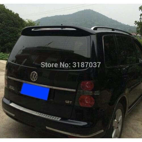 For Volkswagen Touran Spoiler 2007-2013 ABS Plastic Unpainted Color Rear Roof Spoiler Wing Trunk Lip Boot Cover Car Styling