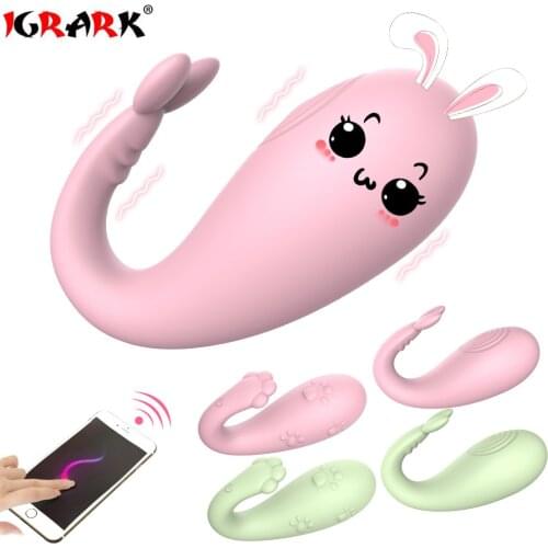IGRARK 8 Speeds Monster Shape Vibrator APP Bluetooth Wireless Control G-spot Vibrating Egg Dildo Adult Games Sex Toys for Women