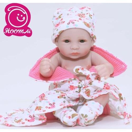 10" Tiny Lovely Doll Lifelike Bebe Reborn Baby Dolls 25CM Full Silicone Vinyl Newborn Babies Toy Kids Birthday Christmas Gifts