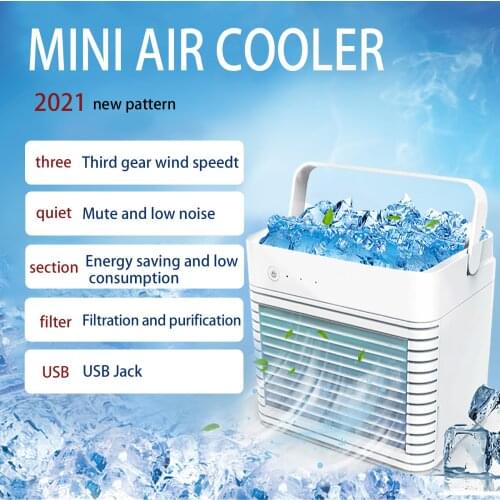Mini Evaporative Air Cooler Portable Air Cooler Home Multifunctional Humidifier Purifier Usb Desktop Air Conditioner Fan#g4