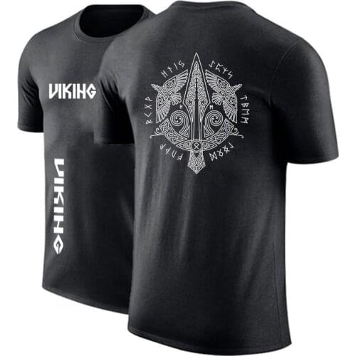 Mans Summer Odin Vikings Viking Berserker Solid Color Customize Comfortable Cotton Short Sleeve Casual Thin Tops Tshirts