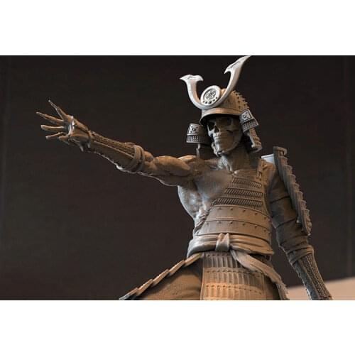 1/24 75mm 1/18 100mm Resin Model Kits Skeleton Samurai Unpainted No Color RW-276