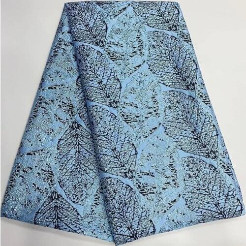 2021 New Arrival Jacquard Lace Brocade Fabric Lace African Fabric Tulle Nigerian Lace Fabric For Sewing Brocade Lace Dress D4261