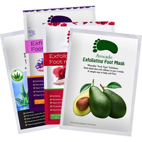 Exfoliating Foot Mask Socks Feet Peeling Mask Dead Skin Remover Whitening Anti-Crack Smooth Foot Mask Socks Foot Care