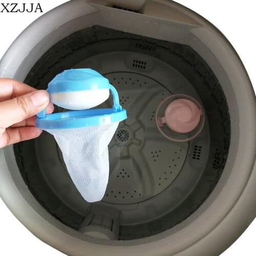 XZJJA Floating Lint Hair Catcher Mesh Filter Bag Washing Machine Laundry Balls Filtration Hair Removal Device Home Cleaning Tool