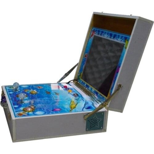 Good profit hold space-saving 2 person 19'' monitor fish game mutil games in one box fish gambling portable machine for sale