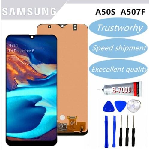 For Samsung Galaxy A50S A507 SM-A507FN / DS touch screen scan Assembly with frame
