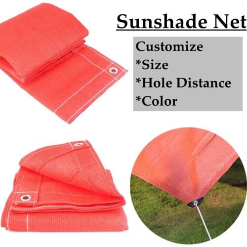 Red Shading Nets Home Use Anti-UV Sunshade Net Terrace Balcony Privacy Safety Nets Sails Plants Care Covers