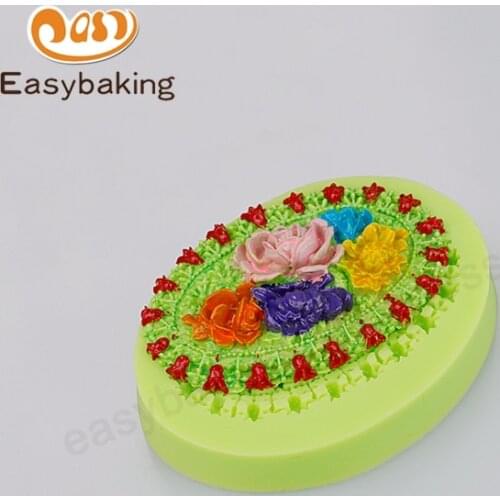 Wall Crafts Flower Cake Decoration Silicone Mould For Fondant 2016 Cheap Best Selling Soap DIY