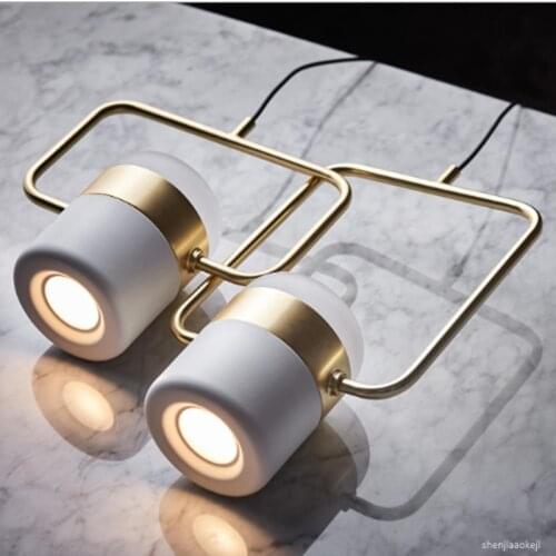 Modern minimalist bedside small chandelier personality decorative lamp for study bedroom spotlight pendant lights 110v/220v 1pc