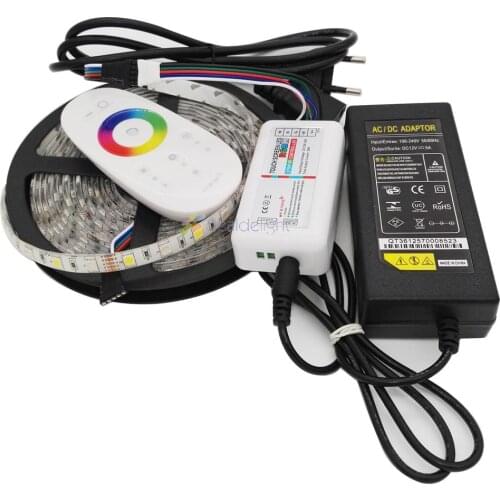 5050 LED Strip RGB / RGBW / RGBWW 5M 300LEDs Strip Set Neon Tape Light + 2.4 G Remote Controller + DC 12V 5A Power Adapter